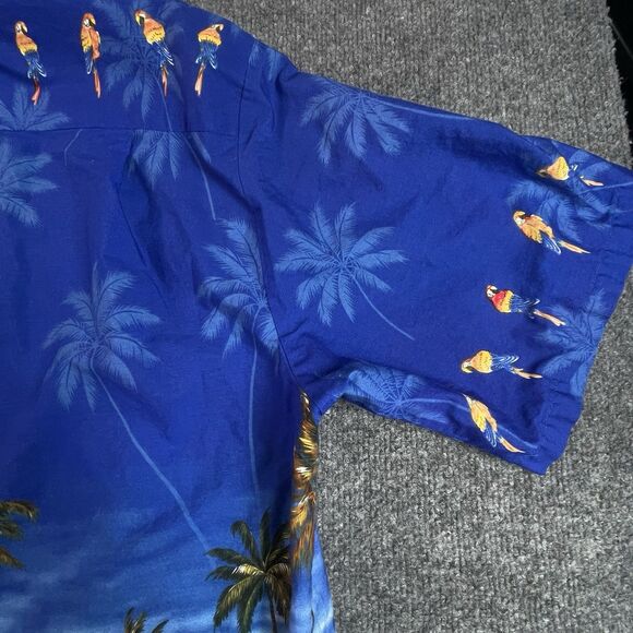 Pacific Legend Hawaiian Shirt Men’s 3XL Blue Parrot Palm Tree McCall Aloha XXXL - Picture 16 of 16